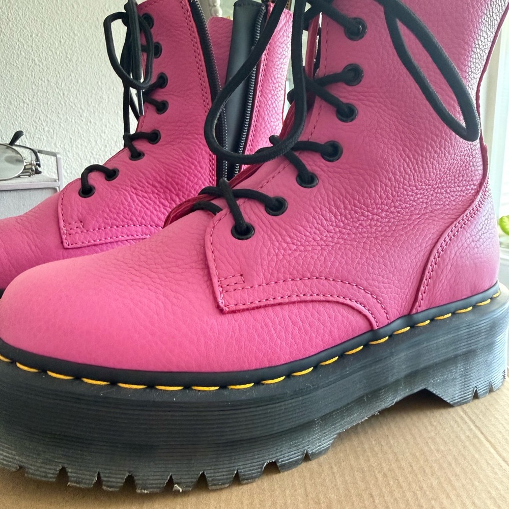 Dr. Martens Pink Combat Boots